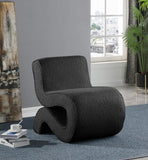 Desiree Boucle Fabric / Iron / Foam Contemporary Black Boucle Fabric Accent Chair - 22.5" W x 29" D x 28.5" H