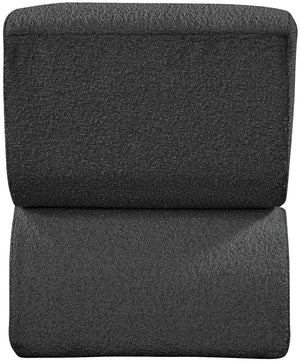 Desiree Boucle Fabric / Iron / Foam Contemporary Black Boucle Fabric Accent Chair - 22.5" W x 29" D x 28.5" H