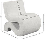 Desiree Boucle Fabric / Iron / Foam Contemporary Cream Boucle Fabric Accent Chair - 22.5" W x 29" D x 28.5" H