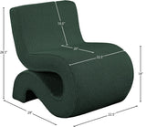 Desiree Boucle Fabric / Iron / Foam Contemporary Green Boucle Fabric Accent Chair - 22.5" W x 29" D x 28.5" H