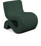 Desiree Boucle Fabric / Iron / Foam Contemporary Green Boucle Fabric Accent Chair - 22.5" W x 29" D x 28.5" H