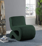 Desiree Boucle Fabric / Iron / Foam Contemporary Green Boucle Fabric Accent Chair - 22.5" W x 29" D x 28.5" H