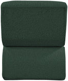 Desiree Boucle Fabric / Iron / Foam Contemporary Green Boucle Fabric Accent Chair - 22.5" W x 29" D x 28.5" H