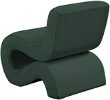 Desiree Boucle Fabric / Iron / Foam Contemporary Green Boucle Fabric Accent Chair - 22.5" W x 29" D x 28.5" H