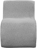 Desiree Boucle Fabric / Iron / Foam Contemporary Grey Boucle Fabric Accent Chair - 22.5" W x 29" D x 28.5" H