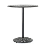 Arlana Outdoor Cast Aluminum Bar Table with a Shiny Copper Finish Noble House
