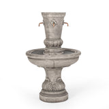 Frederick Outdoor 4 Spout Fountain, Light Brown
