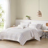 INK+IVY Salar Global Inspired 3 Piece Printed Cotton Quilt Set with Trims Natural King/Cal II13-1247