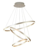 Bethel Brushed Nickel Chandelier in Aluminum & Acrylic