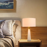 Bethel White & Gold Table Lamp in Metal & Marble