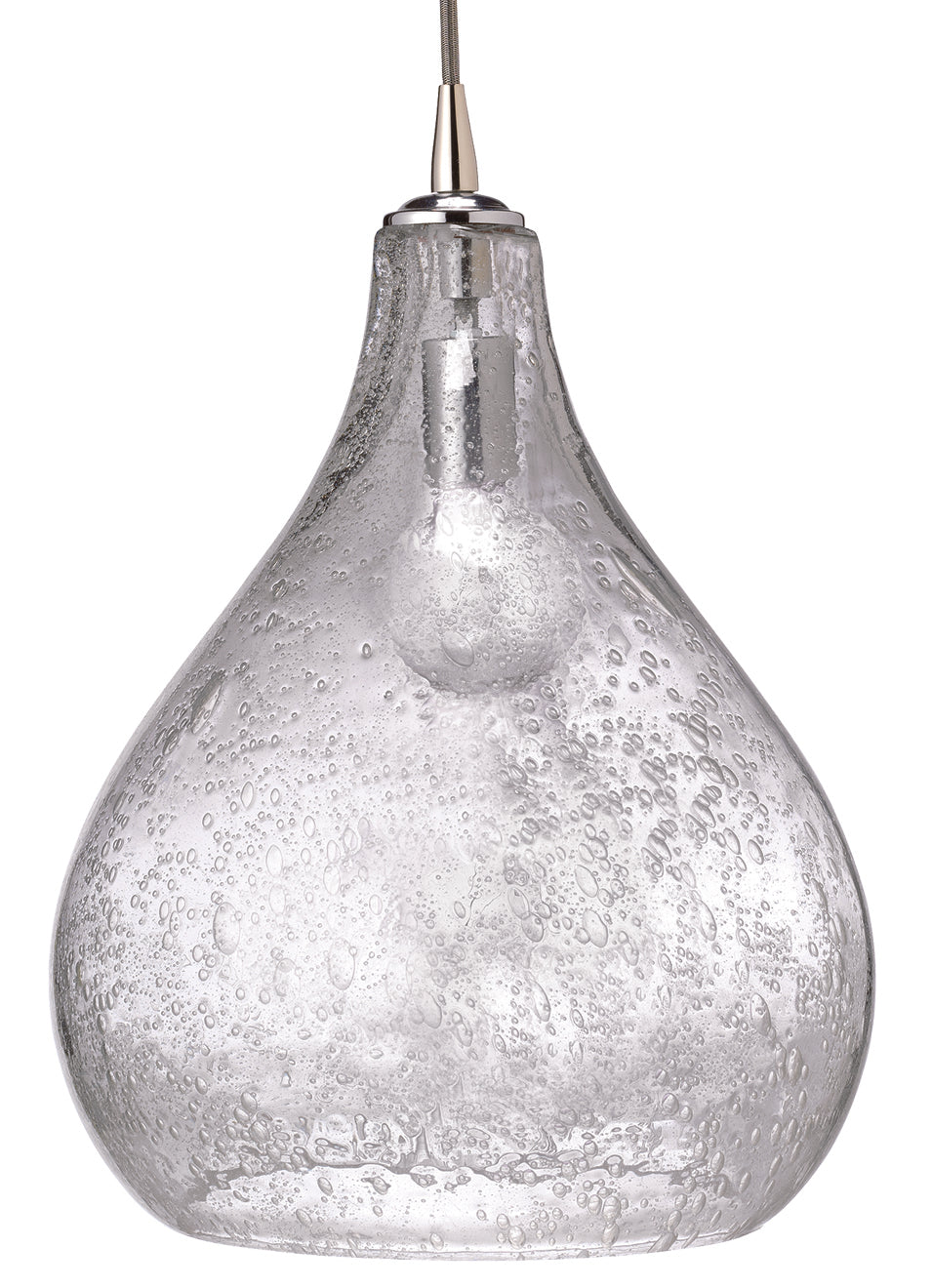 Curved Pendant Light Fixture - Elegant Glass Design, Hardwired, Profes