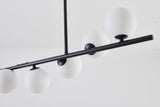 Bethel Black Chandelier in Metal & Glass