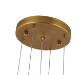 Bethel Antique Brass Single Pendant Lighting in Metal & Crystal