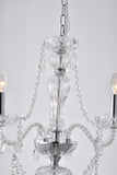 Bethel Chrome Chandelier in Metal & Crystal