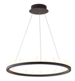 Bethel Coffee Brown LED Chandelier in Iron & Acrylic