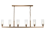 Jamie Young Co. Linear 6 Light Chandelier 5LINE6-ABCL