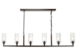 Jamie Young Co. Linear 6 Light Chandelier 5LINE6-OBCL
