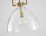 Bethel Gold Semi Flush Mount in Iron & Glass