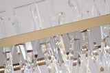 Bethel Gold LED Chandelier in Stainless Steel & Crystal