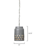 Jamie Young Co. Tapered Perforated Pendant 5PERF-LONGGR