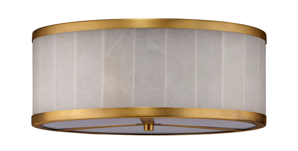 Jamie Young Co. Large Upsala Alabaster Flush Mount Ceiling Light 5UPSA-LGAL