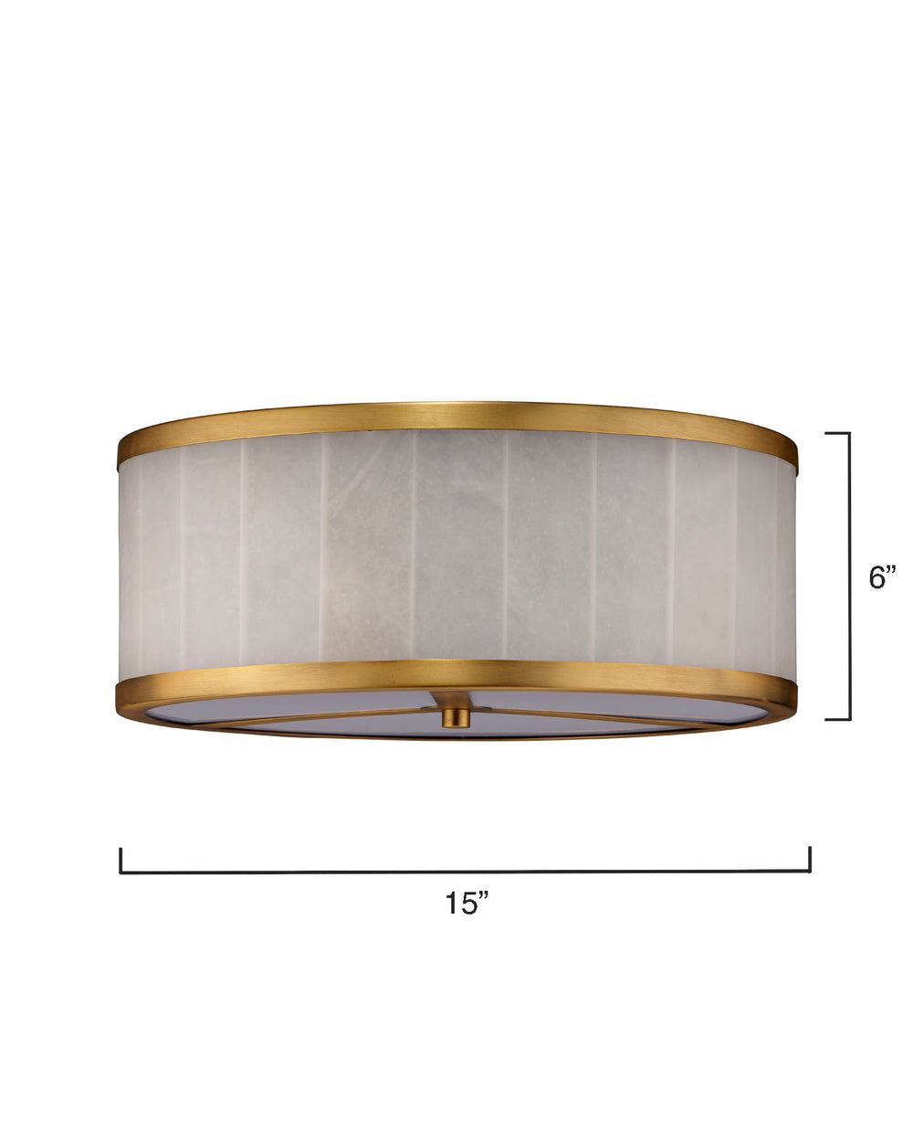 Jamie Young Co. Large Upsala Alabaster Flush Mount Ceiling Light 5UPSA-LGAL