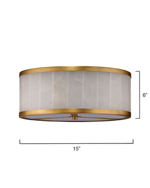 Jamie Young Co. Large Upsala Alabaster Flush Mount Ceiling Light 5UPSA-LGAL