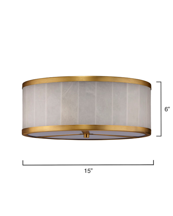 Jamie Young Co. Large Upsala Alabaster Flush Mount Ceiling Light 5UPSA-LGAL