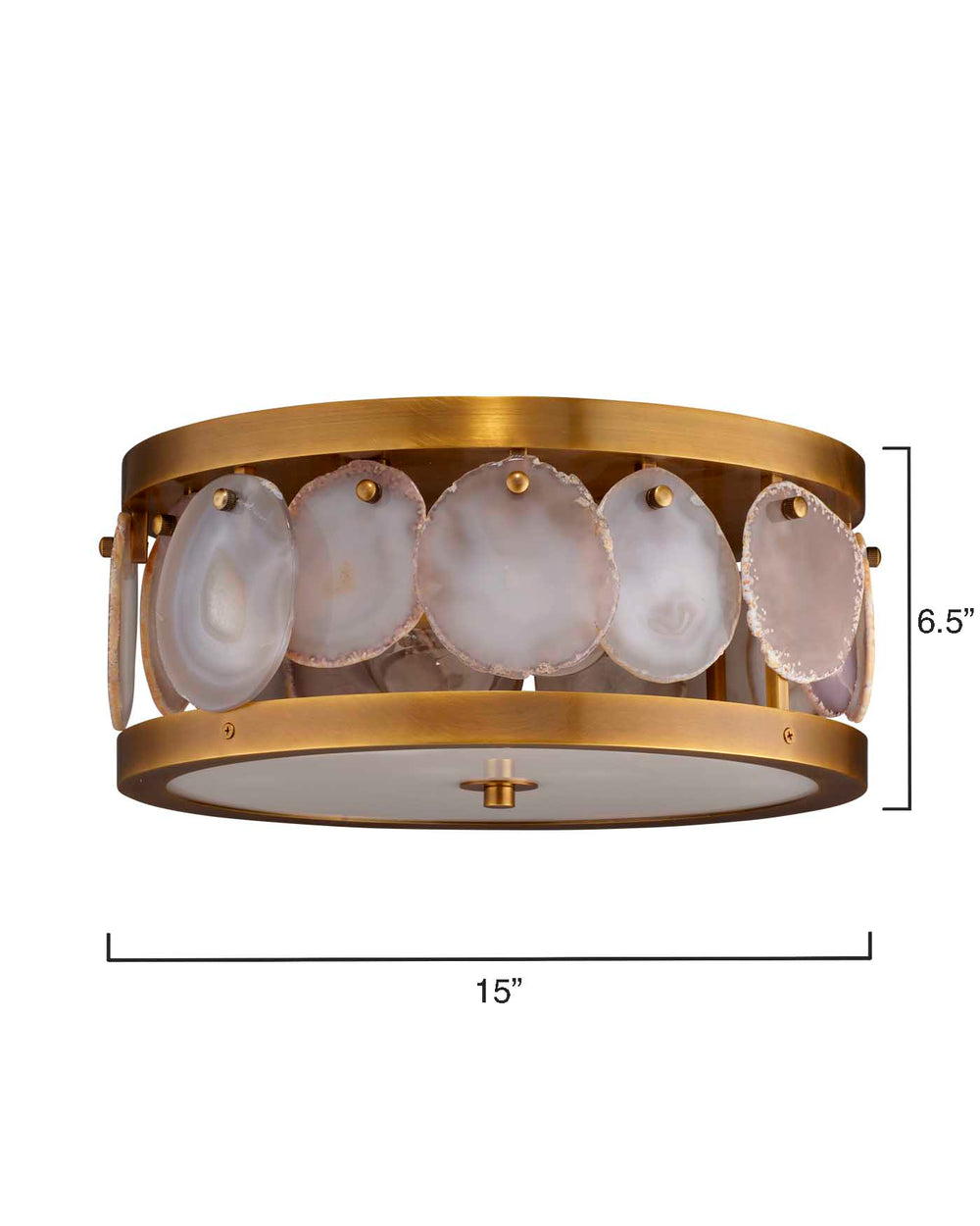 Jamie Young Co. Small Upsala Agate Flush Mount Ceiling Light 5UPSA-SMAG