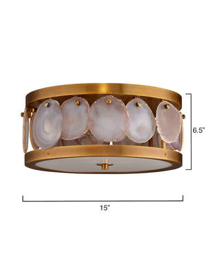 Jamie Young Co. Small Upsala Agate Flush Mount Ceiling Light 5UPSA-SMAG