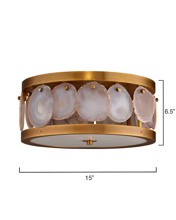Jamie Young Co. Small Upsala Agate Flush Mount Ceiling Light 5UPSA-SMAG