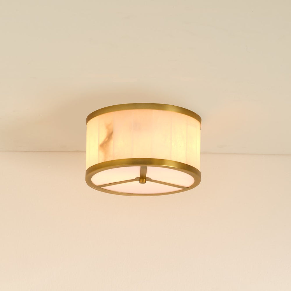 Jamie Young Co. Small Upsala Alabaster Flush Mount Ceiling Light 5UPSA-SMAL