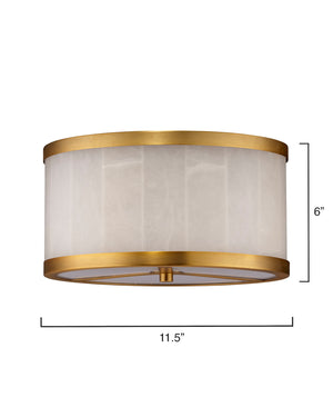 Jamie Young Co. Small Upsala Alabaster Flush Mount Ceiling Light 5UPSA-SMAL
