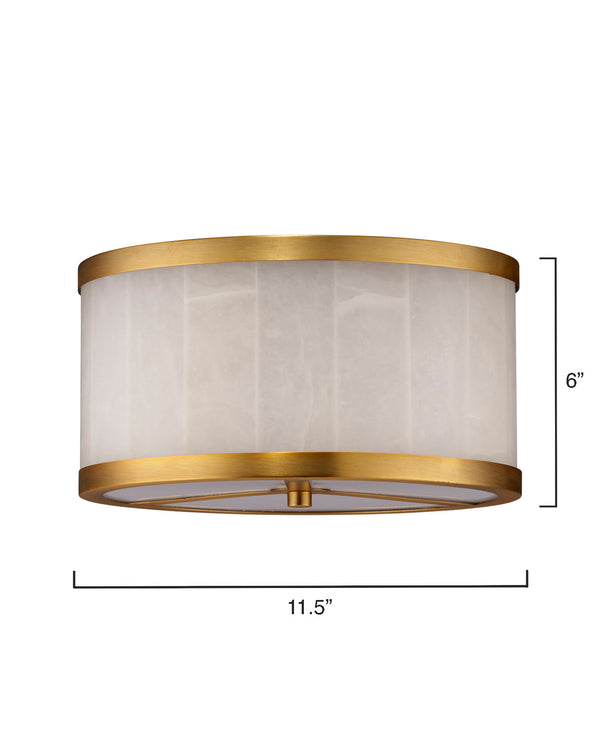 Jamie Young Co. Small Upsala Alabaster Flush Mount Ceiling Light 5UPSA-SMAL