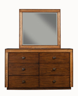 Alpine Furniture Jimbaran Bay Mirror, Tobacco ORI-811-06 Tobacco Mindi Solids & Veneer 38 x 1 x 40