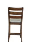 Alpine Furniture Emery Set of 2 Pub Height Chairs, Walnut 2929-05 Walnut Rubberwood & Acacia Solids + MDF 18 x 20 x 41