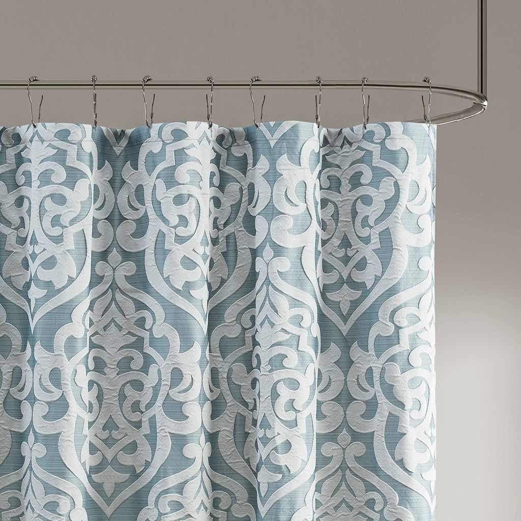 Madison Park Odette Traditional 100% Polyester Jacquard Shower Curtain MP70-8085