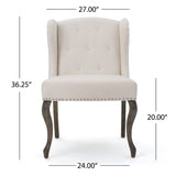 Niclas Beige Fabric Chair Noble House
