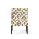 Kassi Contemporary Fabric Slipper Accent Chair, Yellow, Gray, and Matte Black Noble House