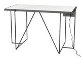 Zuo Modern Winslett Marble, MDF, Iron Modern Commercial Grade Desk White, Black Marble, MDF, Iron
