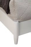 Alpine Furniture Flynn Retro Queen Bed, w/ Slat Back Headboard, White 1066-W-21Q White Mahogany Solids & Okoume Veneer 64.5 x 86 x 52