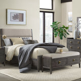 Intercon Portia Contemporary Queen Upholstered Bed PO-BR-9550Q-BDL-C PO-BR-9550Q-BDL-C