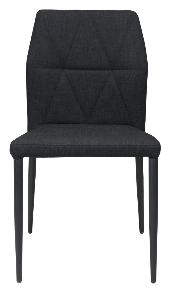 Zuo Modern Revolution 100% Polyester, Plywood, Steel Modern Commercial Grade Dining Chair Set - Set of 4 Black 100% Polyester, Plywood, Steel