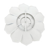 Sagebrook Home Contemporary Metal 17"  Multi-layer Flower Wall Deco, White/gol 15808-04 White Metal