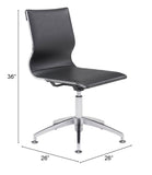 English Elm EE2609 100% Polyurethane, Plywood, Steel Modern Commercial Grade Conference Chair Black, Silver 100% Polyurethane, Plywood, Steel