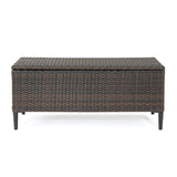 Rupert Outdoor Multibrown Wicker Storage Unit Noble House