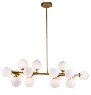 Bethel Gold Chandelier in Metal & Glass