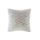 Madison Park Zuri Glam/Luxury 100% Polyester Faux Tip Dyed Brushed Long Fur Pillow W/ Knife Edge MP30-6234