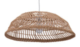 Zuo Modern Arcade Steel, Rattan Transitional Commercial Grade Ceiling Lamp Natural Steel, Rattan