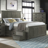 Intercon Oak Park Bedroom Mission Oak Park Standard Chest | Pewter OP-BR-5806-PEW-C OP-BR-5806-PEW-C